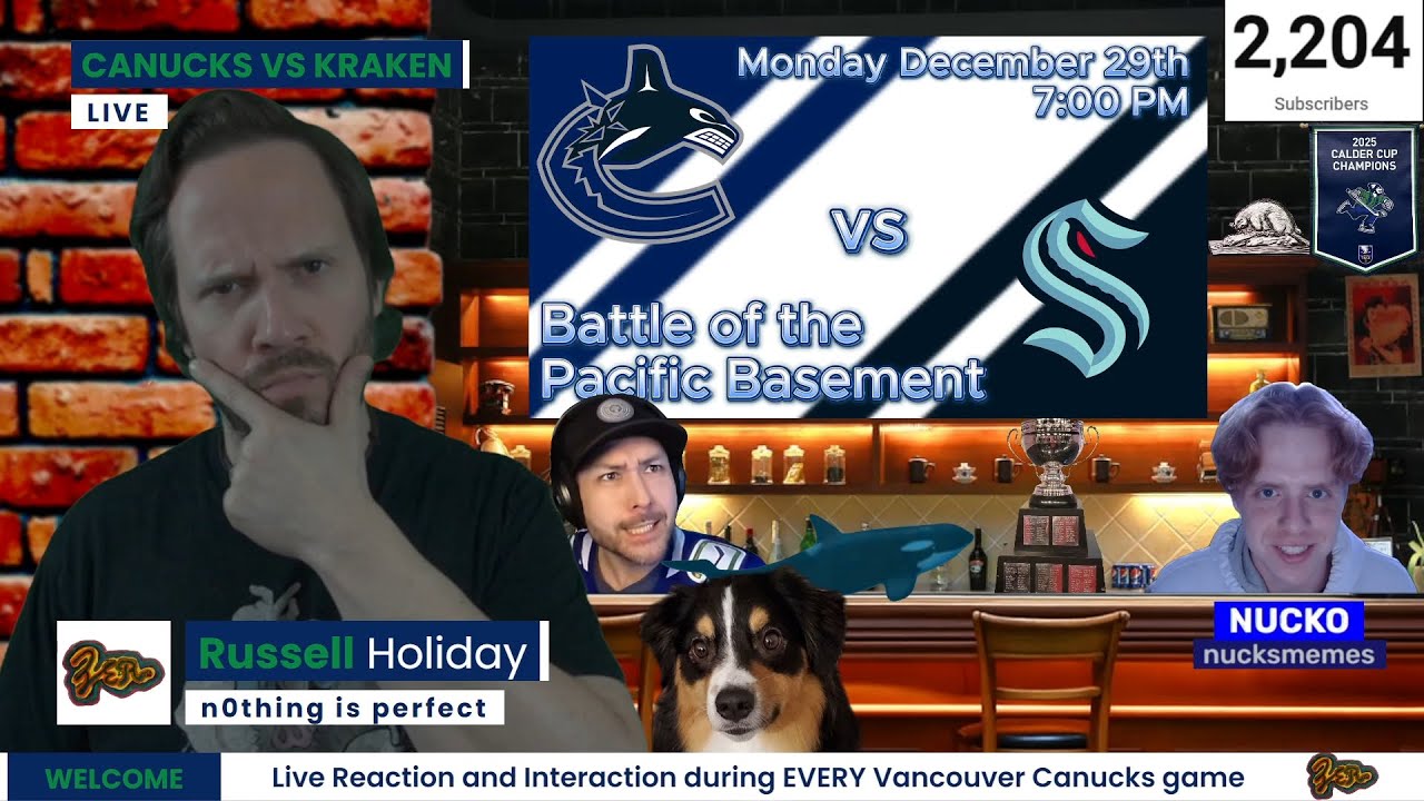 Battle of the Pacific Basement | Canucks vs Kraken | Live Play by Play, Reaction and Interaction