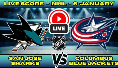 🔴 San Jose Sharks vs Columbus Blue Jackets | NHL PLAY BY PLAY | Live Score Update Jan 6