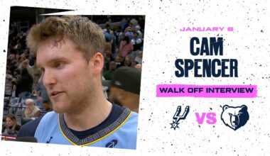 Cam Spencer Walk off Interview | Grizzlies vs. Spurs