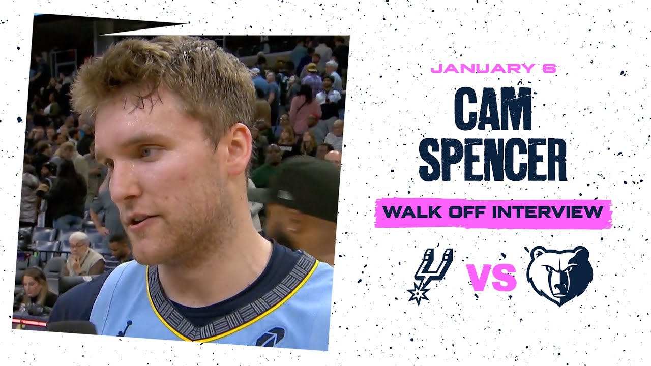 Cam Spencer Walk off Interview | Grizzlies vs. Spurs