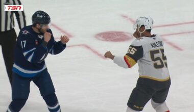 Adam Lowry Revenge Fight Against Keegan Kolesar For Hit That Caused Injury To Haydn Fleury