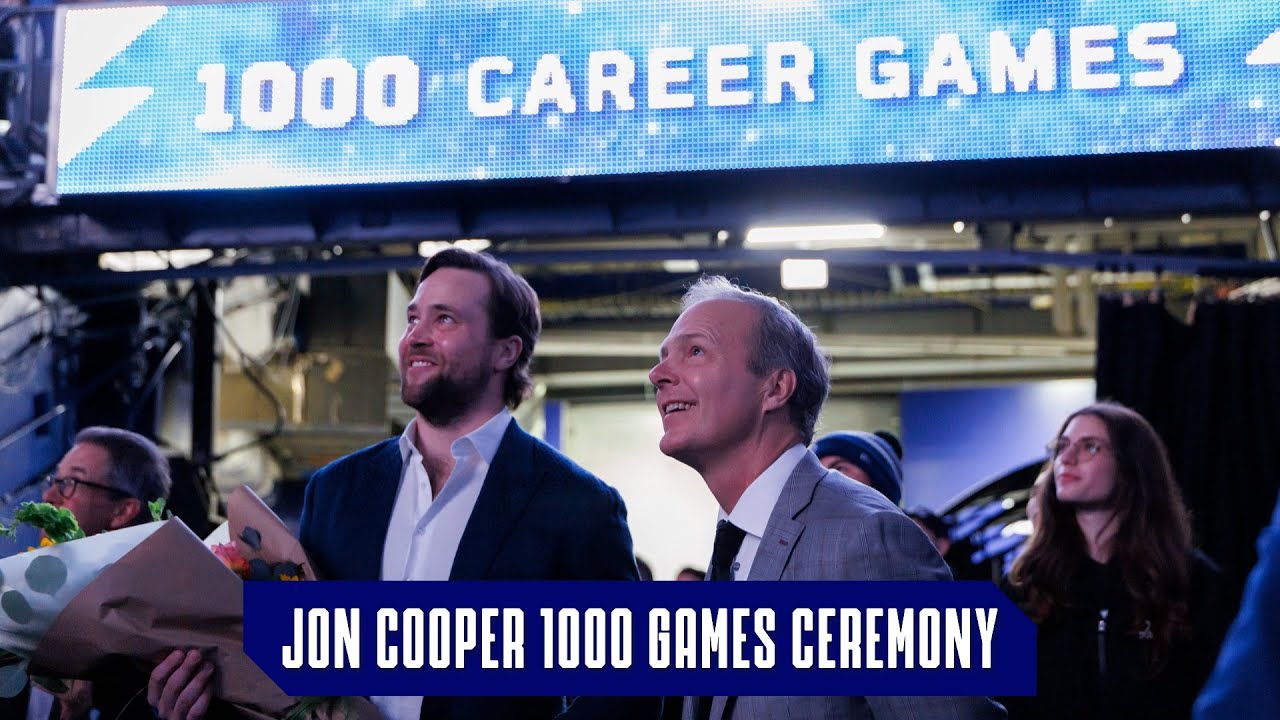 Jon Cooper 1000 Games Ceremony