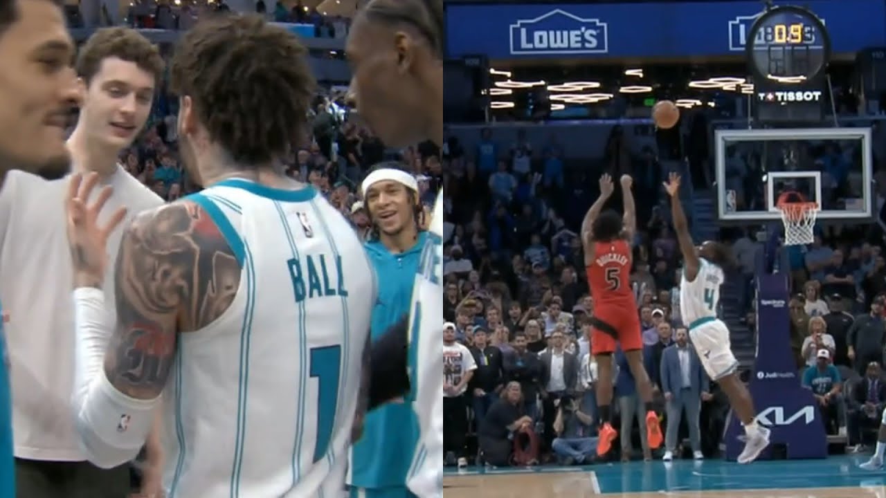 Immanuel Quickley CRAZY game winner buzzer beater vs Hornets after LaMelo clutch shot