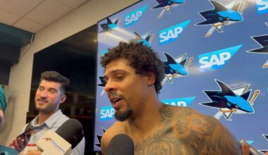 Reaves on Getting Knocked Down by Olivier, Coming Back | Sharks vs. Blue Jackets Post-Game (1.6.25)