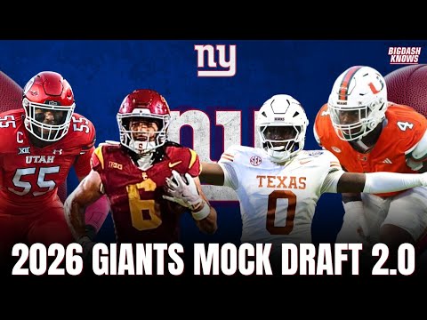 New York Giants Mock Draft 2.0  | Full 7 Round Mock | Updated Draft Order