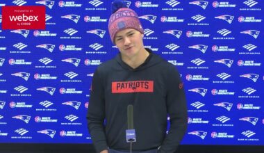 Drake Maye: "I Have to Play Well For Us to Win." | Patriots Press Conference