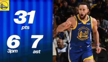 Stephen Curry Gets HYPE in Warriors Win vs. Bucks