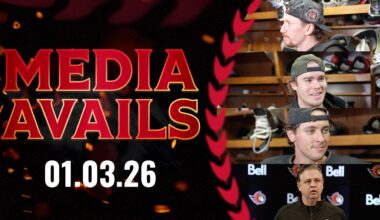 Thomas Chabot, Ridly Greig, Shane Pinto, Travis Green Pregame Media vs WPG