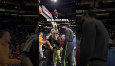 Jordan meets Jordan: DeAndre Jordan shows Cam Jordan his levels #pelicans  #nba
