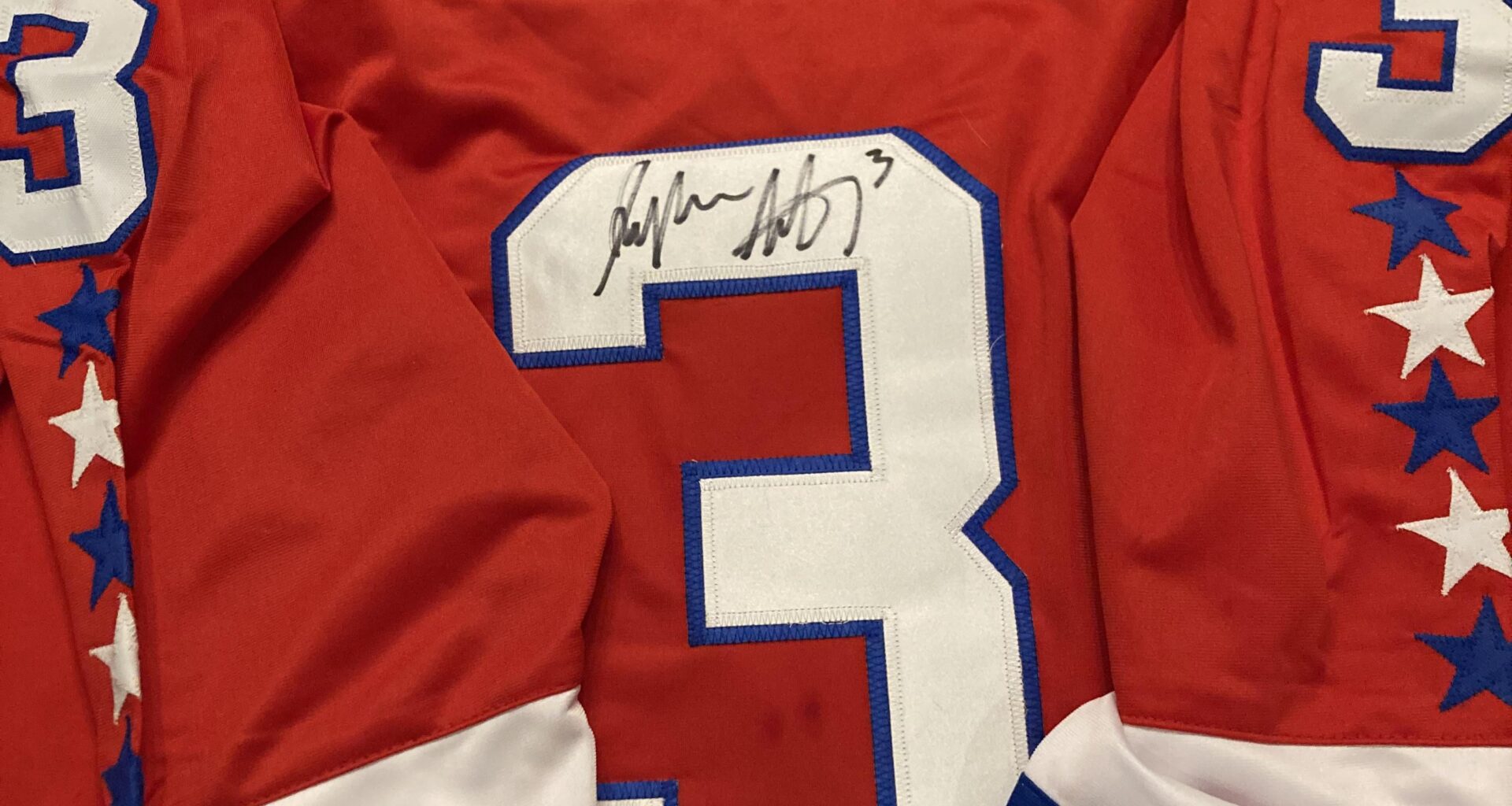 Just got a jersey signed by Sylvain Cote! A beautiful addition to the collection!