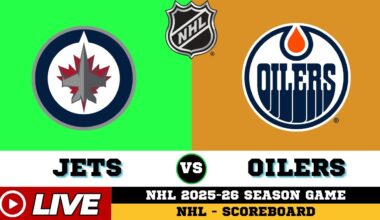 🔴LIVE : Edmonton Oilers Vs Winnipeg Jets | NHL 2026 | NHL Live SCOREBOARD