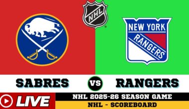 🔴LIVE : Buffalo Sabres Vs New York Rangers | NHL 2026 | NHL Live SCOREBOARD