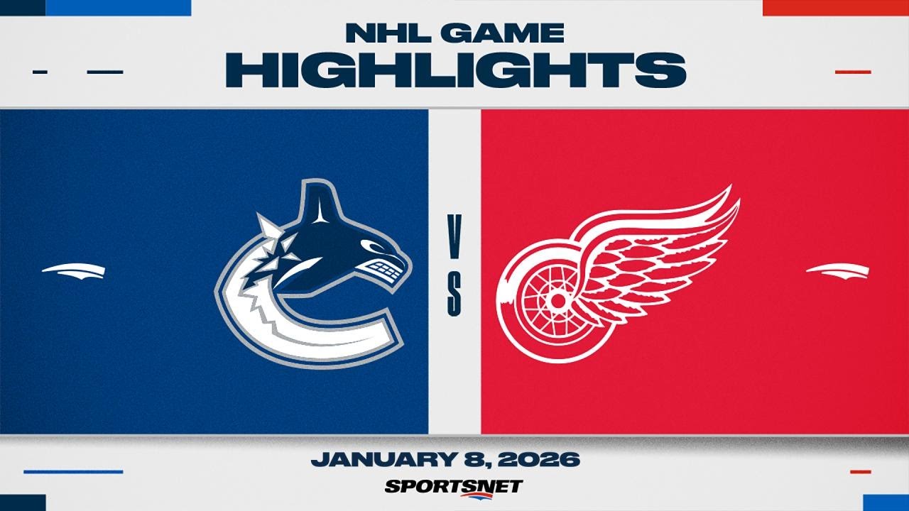 NHL Highlights | Canucks vs. Red Wings - January 8, 2026