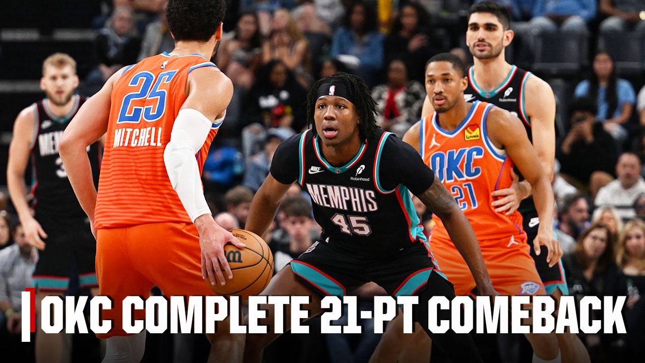 FINAL MINUTES of Thunder's 21-PT comeback without SGA or Chet Holmgren 😱 | NBA on ESPN