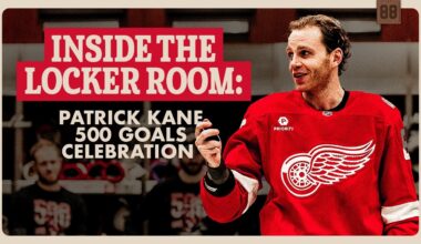 Inside the Locker Room | Patrick Kane 500 Goal Celebration