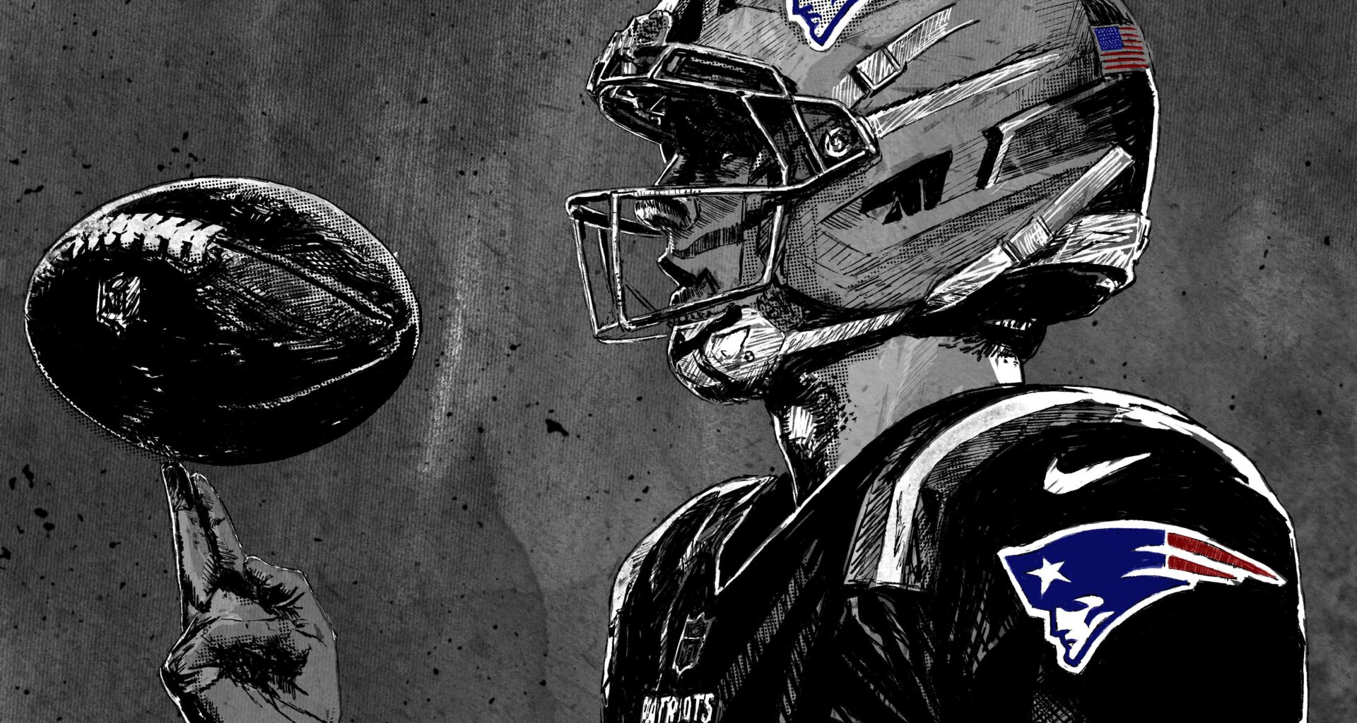 I made an illustration of Drake Maye – Italian Patriots fan here 🇮🇹