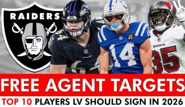 Raiders Free Agent Targets: Top 10 Players Las Vegas Should Target In 2026 NFL Free Agency