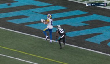 Matthew Stafford hit Puka Nacua for the first touchdown of the playoffs