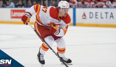 Flames' Connor Zary Picks Off Pass And Buries Breakaway Goal Vs. Penguins