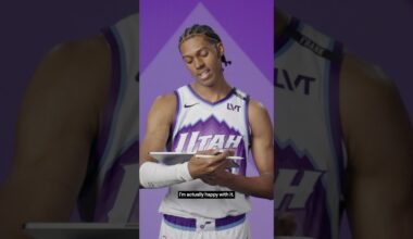 Cody and Walker put their art skills to the test 🦣🐻😂 #utahjazz #nba #codywilliams #walkerkessler