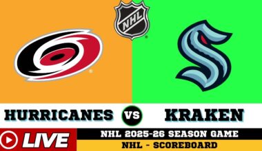 🔴LIVE : Seattle Kraken Vs Carolina Hurricanes | NHL 2026 | NHL Live SCOREBOARD
