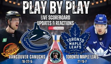 🏒 LIVE: Toronto Maple Leafs vs Vancouver Canucks NHL Play by Play & Reactions!