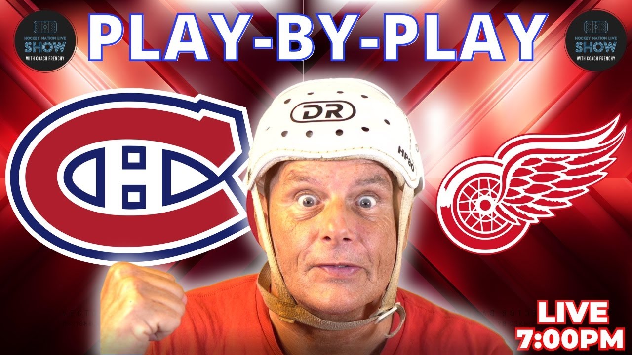 BATTLE FOR FIRST! 🚨 CANADIENS vs RED WINGS LIVE | Original Six Showdown! | Play-by-Play & Reaction
