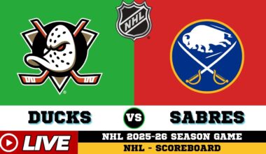 🔴LIVE : Anaheim Ducks Vs Buffalo Sabres | NHL 2026 | NHL Live SCOREBOARD