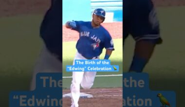 Edwin Encarnación’s iconic parrot celebration 🤣🦜 #mlb #bluejays #toronto #sportscelebration