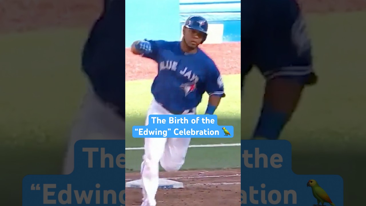 Edwin Encarnación’s iconic parrot celebration 🤣🦜 #mlb #bluejays #toronto #sportscelebration