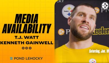 T.J. Watt, Kenneth Gainwell Media Availability (Jan. 10) | Pittsburgh Steelers