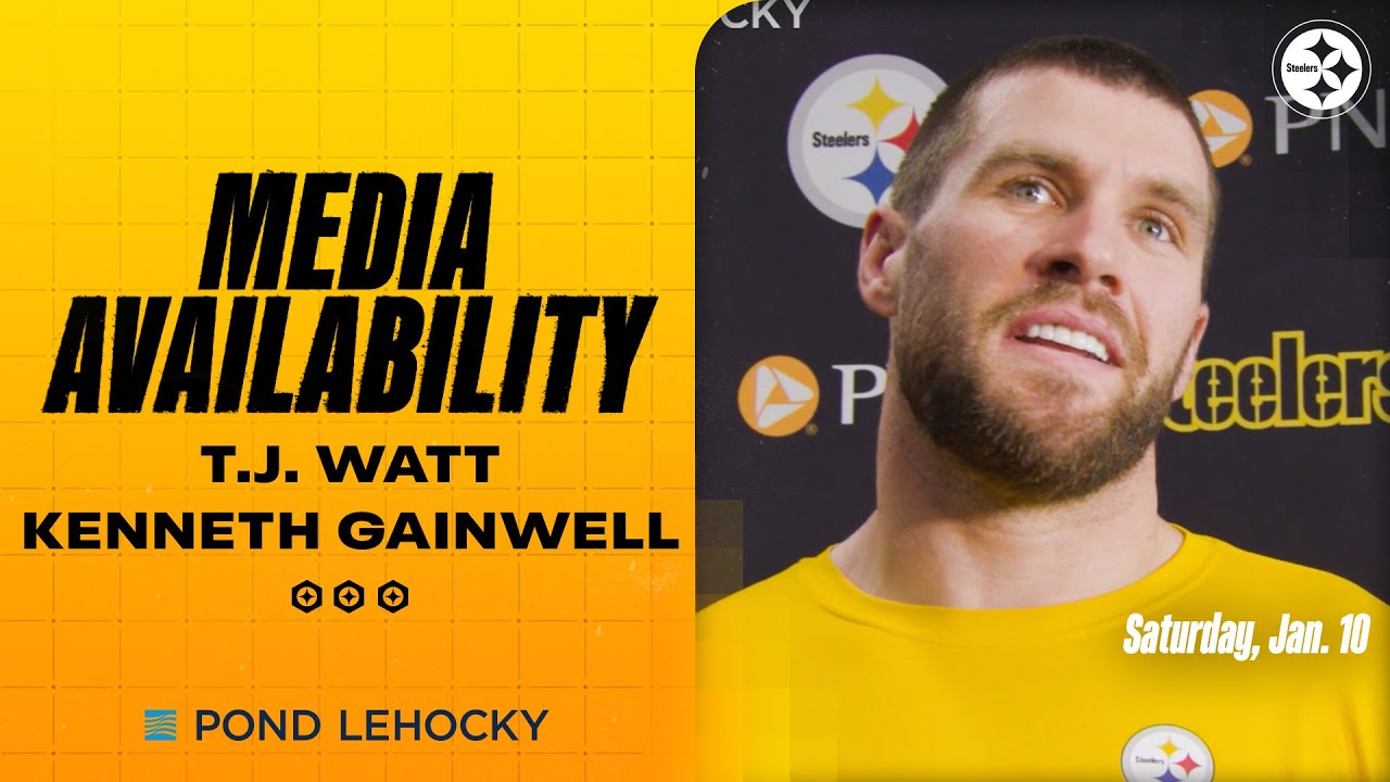 T.J. Watt, Kenneth Gainwell Media Availability (Jan. 10) | Pittsburgh Steelers