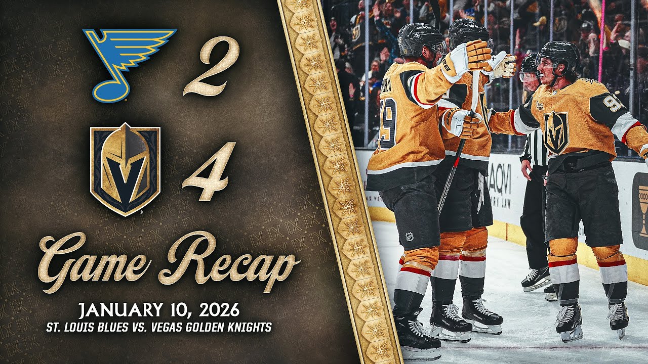 HIGHLIGHTS | Vegas Golden Knights 4, St. Louis Blues 2 | Jan. 10, 2026