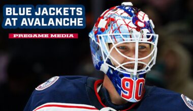 Elvis Merzlikins Gets the Start Against the Avalanche in Colorado 💥 | Pregame Media