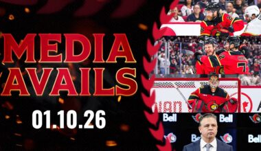 Fabian Zetterlund, Claude Giroux, Leevi Meriläinen, Travis Green Postgame Media vs FLA