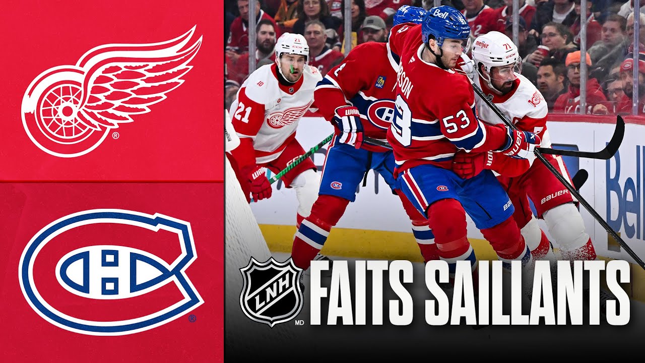 Red Wings vs Canadiens 10/01/26 | Faits saillants