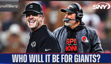 Will the Giants new coach be either John Harbaugh or Kevin Stefanski? | SportsNite
