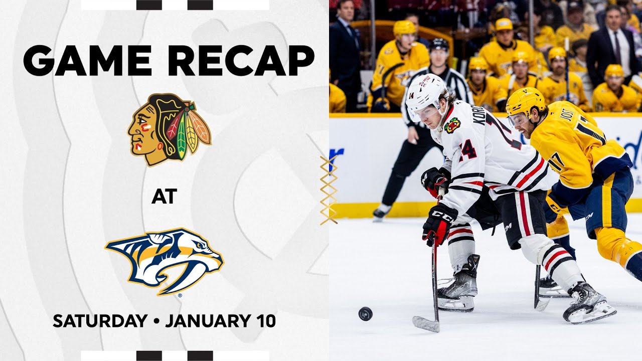 Blackhawks at Predators Game Highlights | 1.10.26