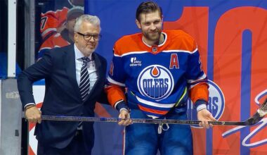 Leon Draisaitl 1,000 NHL Points Ceremony