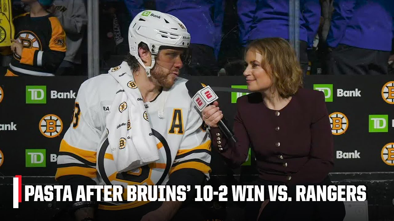 David Pastrnak says Bruins had a ‘fun night’ vs. Rangers | ESPN NHL