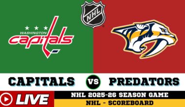 🔴LIVE : Washington Capitals Vs Nashville Predators | NHL 2026 | NHL Live SCOREBOARD
