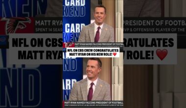 The NFL on CBS crew congratulates Matt Ryan on his new role as the Falcons President of Football 🙌