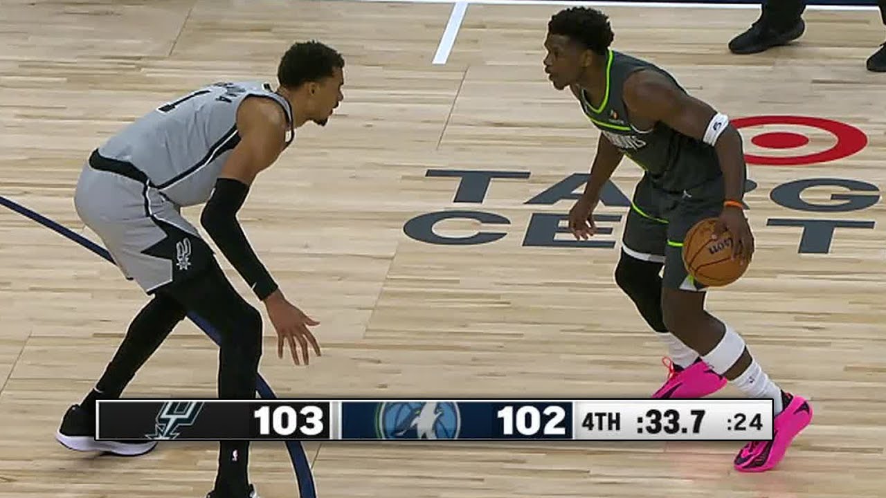 Wemby vs Anthony Edwards in the FINAL MOMENTS 😱 Spurs vs Timberwolves ENDING