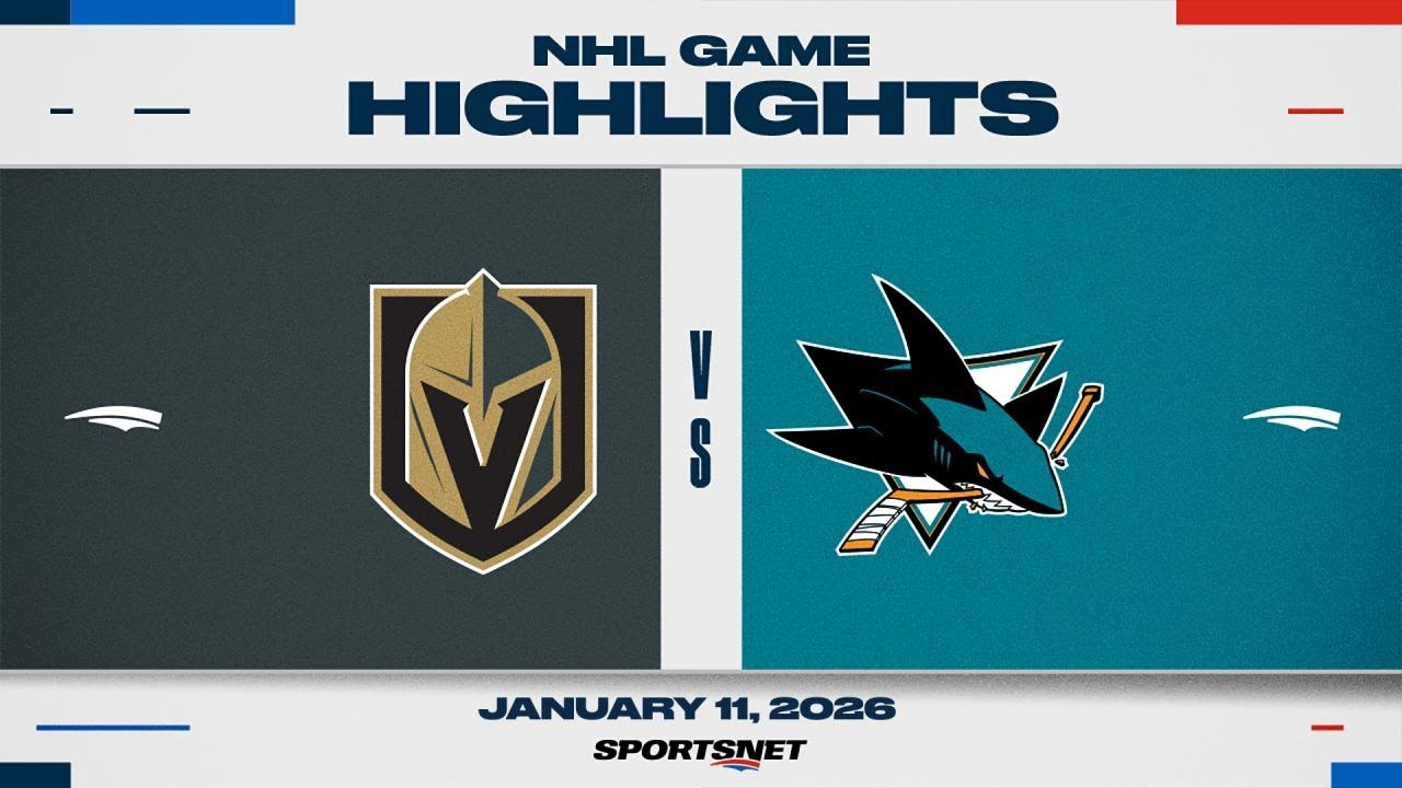 NHL Highlights | Golden Knights vs. Sharks - January 11, 2026
