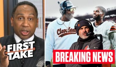 FIRST TAKE | DEION reunites with SHEDEUR in Cleveland - Stephen A reacts to Browns firing Stefanski