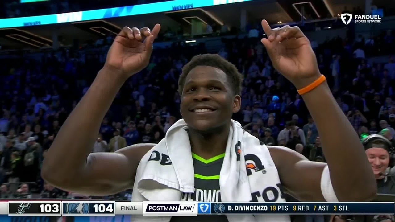 Anthony Edwards receives 'MVP' chants from Wolves crowd after leading Wolves to win | NBA on ESPN