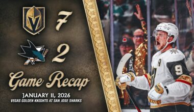 HIGHLIGHTS | Vegas Golden Knights 7, San Jose Sharks 2 | Jan. 11, 2026