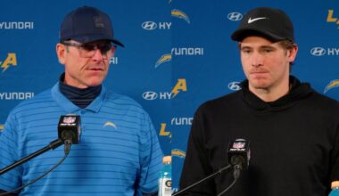 Jim Harbaugh & Justin Herbert Postgame Press Conference Playoffs Vs Patriots | LA Chargers
