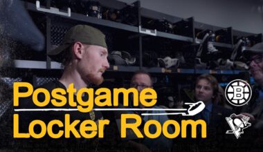 Bruins players speak with media after 1-0 win over Penguins