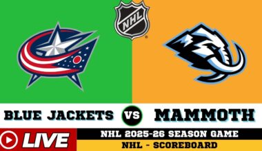 🔴LIVE : Columbus Blue Jackets Vs Utah Mammoth | NHL 2026 | NHL Live SCOREBOARD | Jan 12 2026